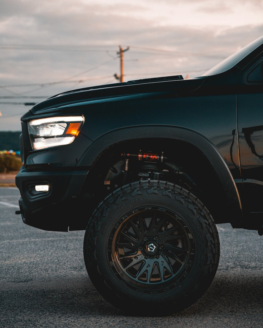 Ford truck night blue under lighting